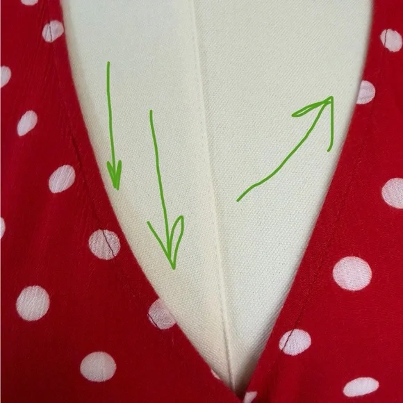 Divided H&M Red Asymmetrical Polka Dot Wrap Dress - Picture 15 of 16